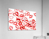 Retro red lips Acrylic Print