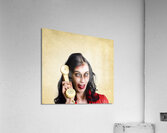 Funny zombie employee with dead phone line Acrylic Print