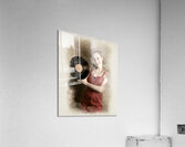 Pin-Up Rockabilly Woman Holding Vinyl Record LP Acrylic Print