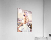 Beautiful retro fashion girl. australian landscape Acrylic Print
