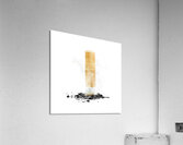 Quit smoking with stubbed out cigarette on white Acrylic Print