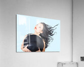 Woman posing with hat Acrylic Print