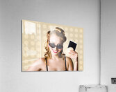 Pinup Girl Showing World Travel Holiday Photo Acrylic Print