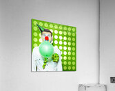 Crazy Party Clown Inflating Green Party Balloon Acrylic Print