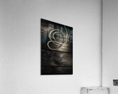 Nautical rope on boat deck. Maritime knots Acrylic Print