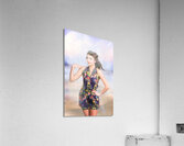 Outdoor fashion portrait. Spring twilight beauty Acrylic Print