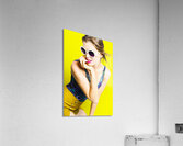 Retro yellow fashion portrait  Acrylic Print