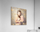 Young girl at the cinema watching halloween movie Acrylic Print