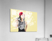 Photographer taking photos with retro film camera Acrylic Print