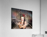 Beautiful girl in retro fashion style Acrylic Print