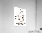 Flat white Acrylic Print