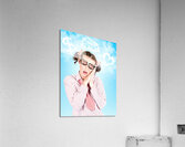 Business Woman In A Money House And Love Dream Acrylic Print