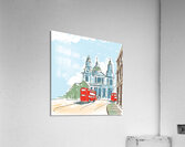 Digital illustration St Paul Cathedral London UK Acrylic Print