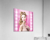 Sexy girl with brown hair style. Fashion faux pas Acrylic Print