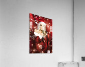 Attractive Christmas Woman Blowing Magic Bubbles Acrylic Print