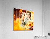 Visual fine art student painting an oil artwork Acrylic Print