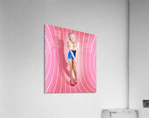 Retro Pinup Beauty On Psychedelic Background Acrylic Print