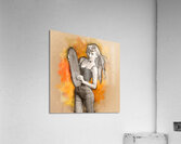 Skateboard pin-up illustration Acrylic Print