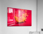 Burning red hot chili pepper. Mexican food Acrylic Print