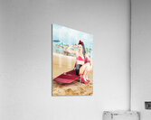 Sexy beach pin up girl wearing high heels Acrylic Print