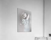 Mystery woman in blue dress and black choker Acrylic Print