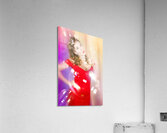 Beautiful pin-up girl at retro disco dance party Acrylic Print