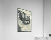 Urban trams and old maps Acrylic Print