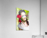 Woman With Red Roses Acrylic Print