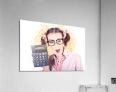 Education Math Tutor Holding Numbers Calculator Acrylic Print