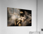 Steampunk welder smoking cigarette Acrylic Print