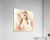 Pinup golden girl with perfect makeup and hair Acrylic Print