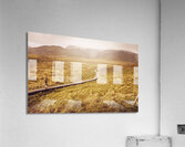 Man on expedition along Cradle Mountain Boardwalk Acrylic Print