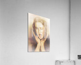 Winking pinup woman with retro hair and makeup Acrylic Print