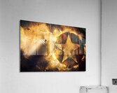 Spray can with army star graffiti Acrylic Print