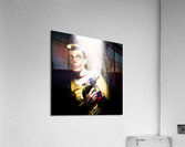 Scary Clown Standing In Shadows With Smoking Gun Acrylic Print