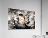 Man Streaming Media With Cloud Server Informatics Acrylic Print