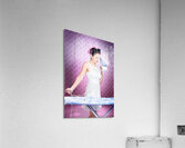 Ironing pinup housewife doing sixties housework Acrylic Print