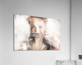 Female Beauty Salon Hairdresser Creating Hairstyle Acrylic Print