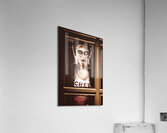 Zombie school girl pulling a funny face on glass Acrylic Print