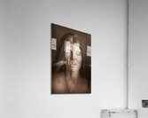 Vintage halloween portrait. Gothic vampire girl Acrylic Print