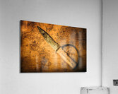 Pirate sword on buried treasure map Acrylic Print