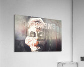 Crazy nurse of death looking at emergency sign Acrylic Print