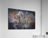 Dark blue peacock feathers  Acrylic Print