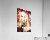 Beautiful Female Santa Making Christmas Wish Acrylic Print