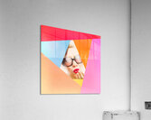 Colourful paper pinup Acrylic Print