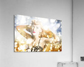 Creative skateboarding pin up Acrylic Print