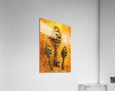 Skull shaped keys in flame Acrylic Print