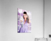 Happy Young Housewife Cleaning With Spray Bottle Acrylic Print