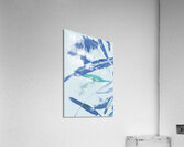 Blue toned artistic feather abstract Acrylic Print