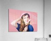 Pinup cook in funny pose Acrylic Print